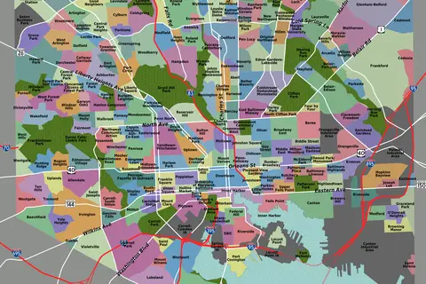 Map: Baltimore Neighborhoods Map