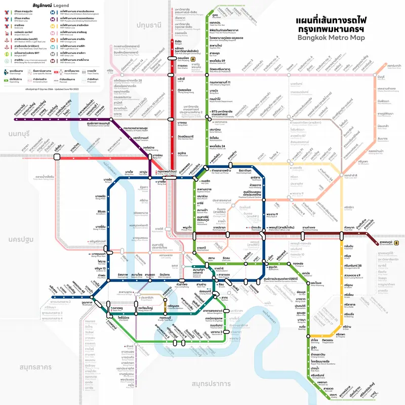 Map: Bangkok Metro Map 230609