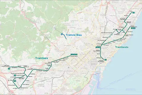 Map: Barcelona Tramway Map