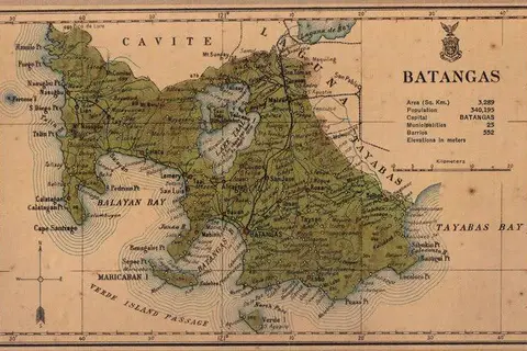 Map: Batangas Province 1918 Map