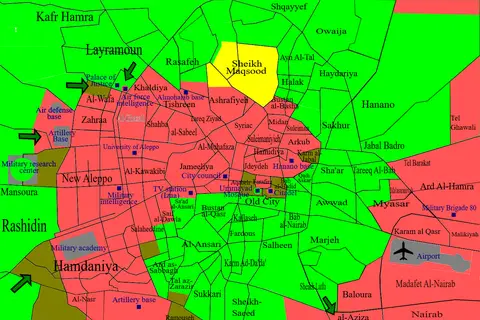 Map: Battle of Aleppo Map