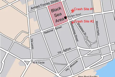 Map: Battle of Mogadishu Map of City