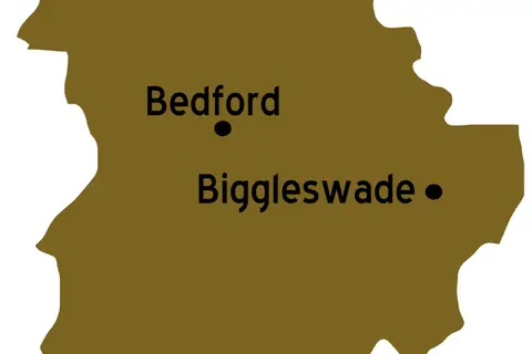 Map: Bedfordshire Map