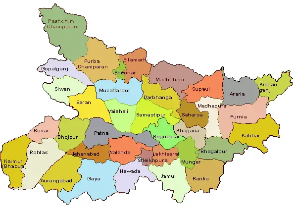 Map: Bihar District Map