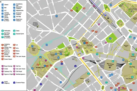 Map: Birmingham Uk City Centre Map