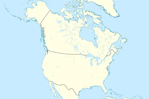 Map: Blank in North America Mini Map Rivers