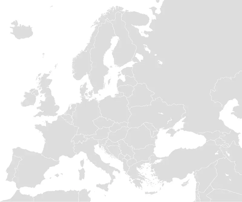 Map: Blank Map Europe with Borders