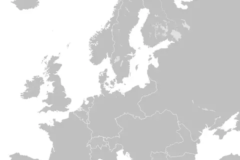 Map: Blank Map of Europe 1914