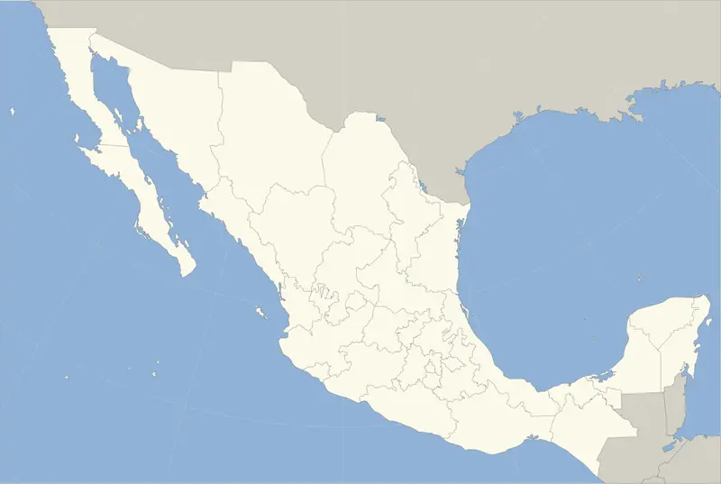 Map: Blank Map of Mexico