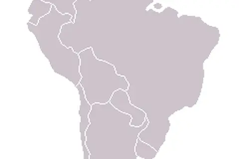 Map: Blank South America Map with Borders