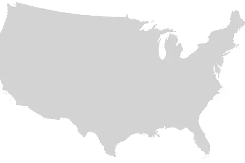 Map: Blank Us Map Mainland with No States