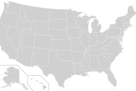 Map: Blank Us Map States Only
