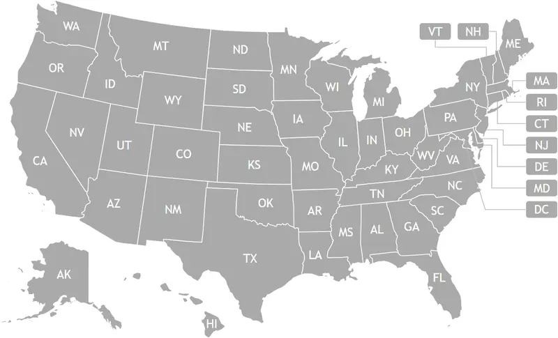 Map: Blank Us Map with Labels
