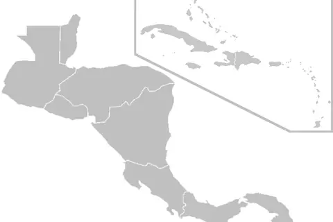 Map: Blankmapcentralamericacaribbean