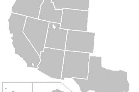 Map: Blankmapusastateswest