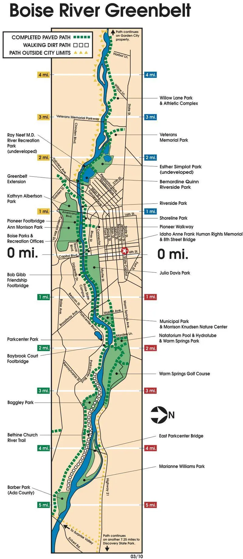 Map: Boise Greenbelt Map