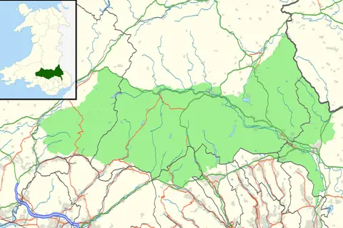 Map: Brecon Beacons National Park Uk Location Map