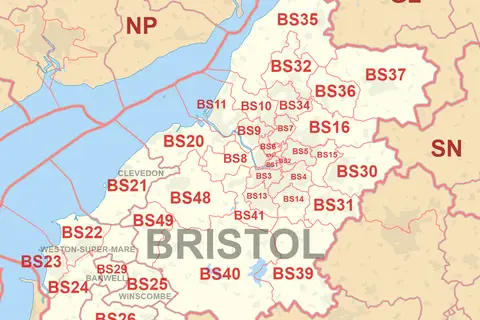 Map: Bs Postcode Area Map