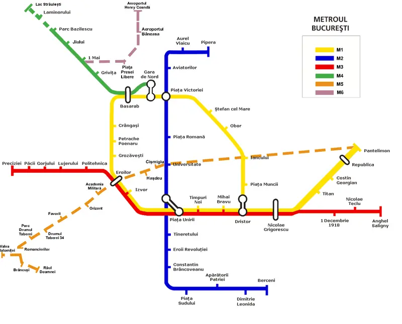 Map: Bucharestmetromap2011