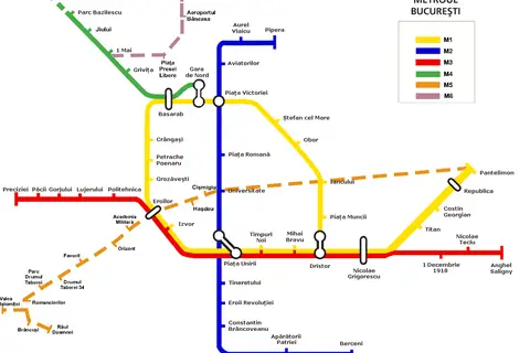 Map: Bucharestmetromap2011