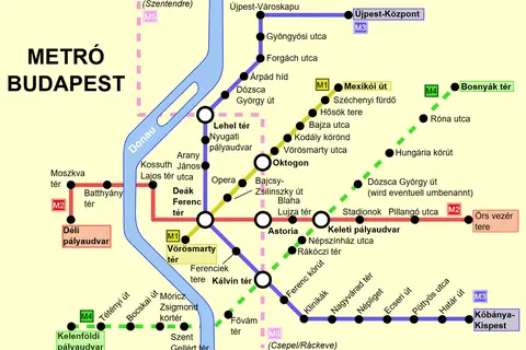 Map: Budapest Metro Map