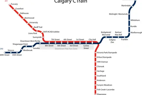 Map: Calgary Ctrain Map