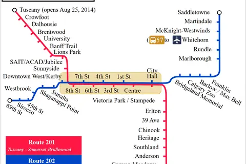 Map: Calgary Ctrain Map