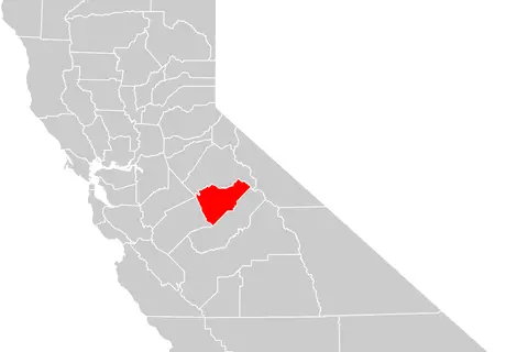 Map: California County Map Mariposa County Highlighted