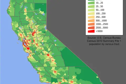 Map: California Population Map