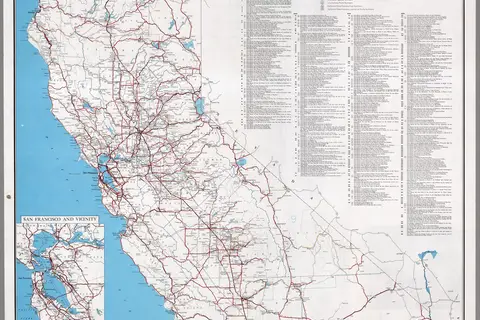 Map: California State Highway Map 1966