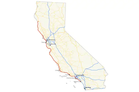 Map: California State Route 1 Map