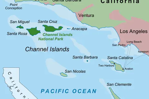 Map: Californian Channel Islands Map En