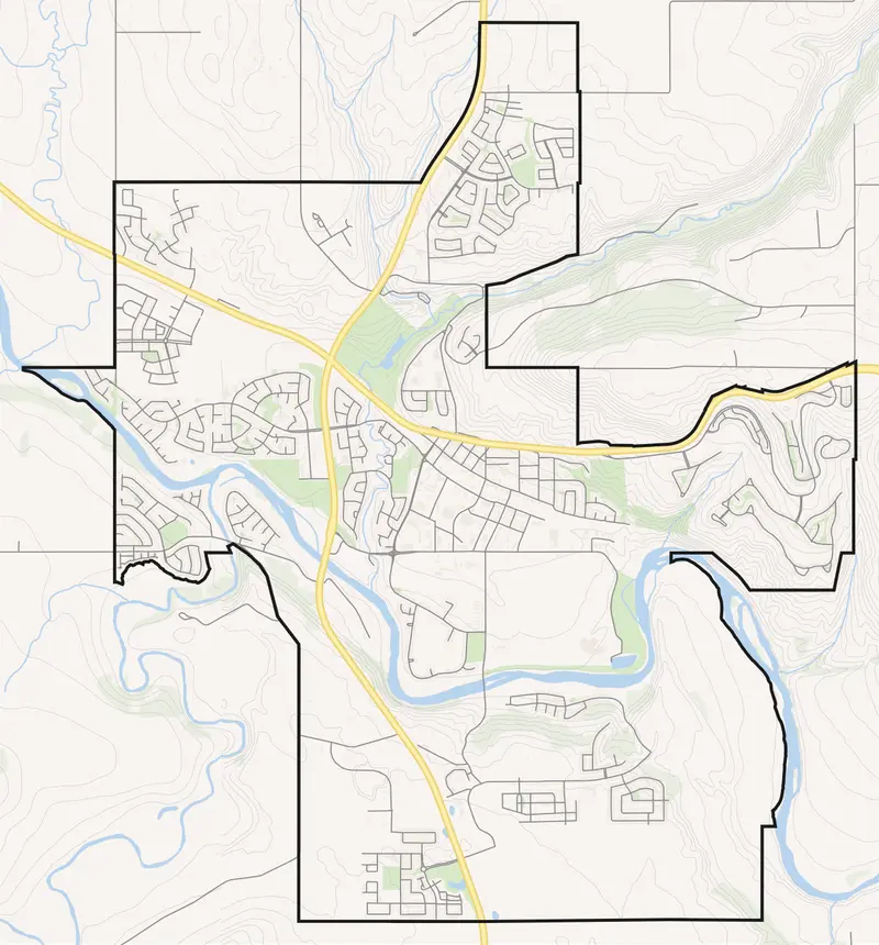 Map: Can Ab 0070 Cochrane Town Map Clean