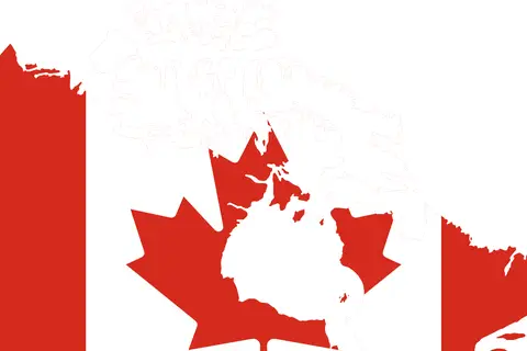 Map: Canada Flag Map