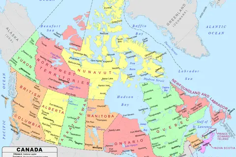 Map: Canada Political Map En