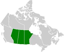 Map: Canada Prairie Provinces Map