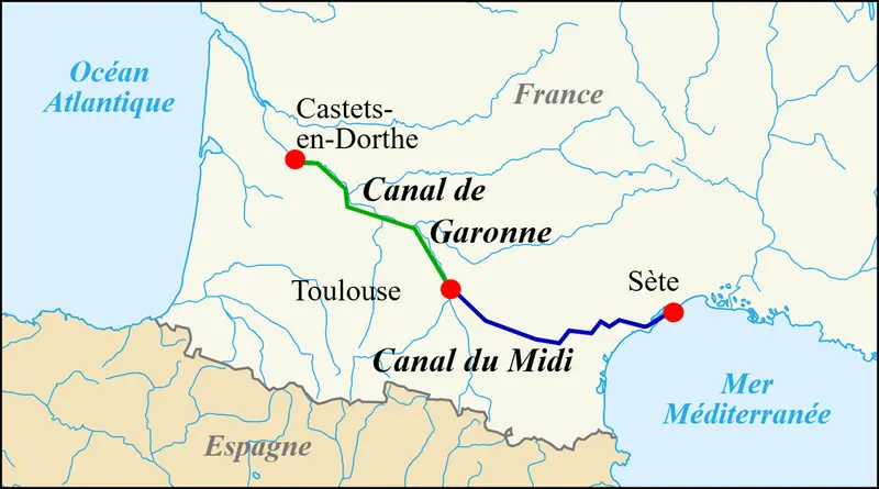 Map: Canal du Midi Mapfr