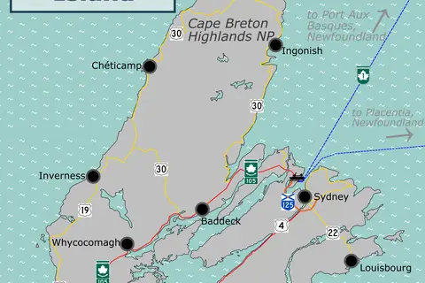 Map: Cape Breton Island Map