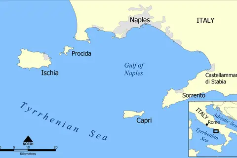 Map: Capri and Ischia Map