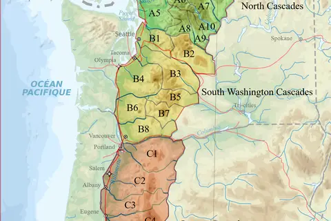 Map: Cascade Range Subdivisions Mapfr