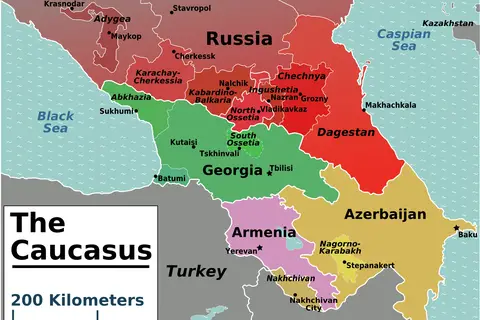 Map: Caucasus Regions Map