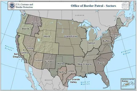 Map: Cbp Sectors Map