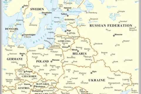 Map: Central and Eastern Europe Map