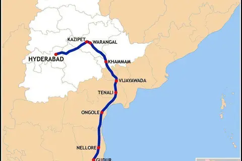 Map: Charminar Express Hybmas Route Map