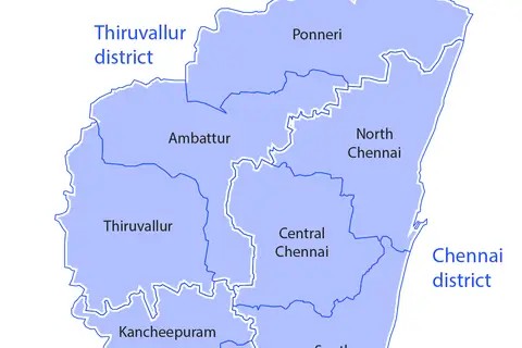 Map: Chennai Revenue Divisions Map