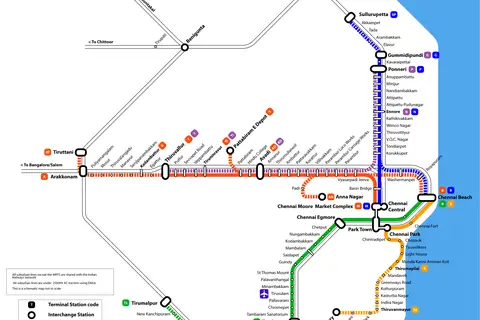 Map: Chennai Suburban Rail Map