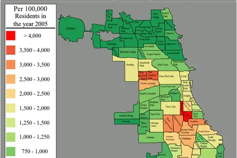 Map: Chicago Violent Crime Map