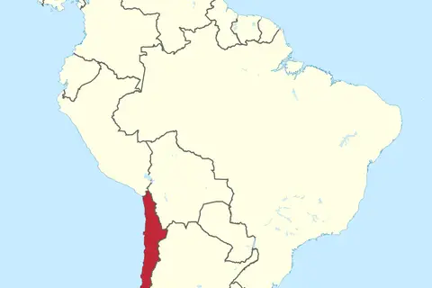 Map: Chile in South America Mini Map Rivers