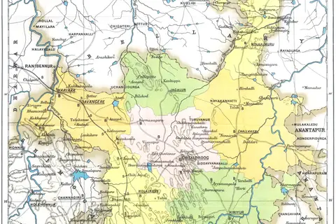 Map: Chitradurga Gazetteer Map 1897