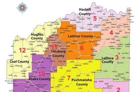Map: Choctaw Nation District Map